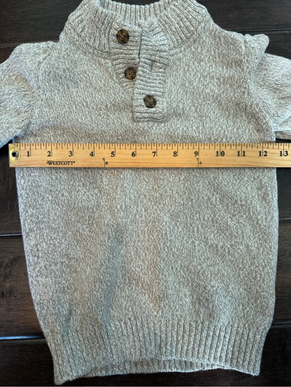 💜3/$15 Carter's Toddler Marled Mock Neck Henley Pullover Sweater - Size 5T